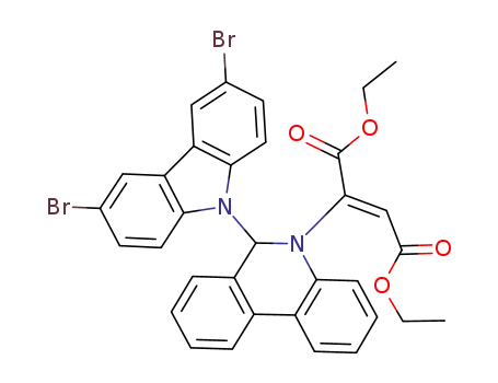 diethyl 2-(6-(3,6-diboromo-9H-carbazole-9-yl)phenanthridine-5(6H)-yl)fumarate