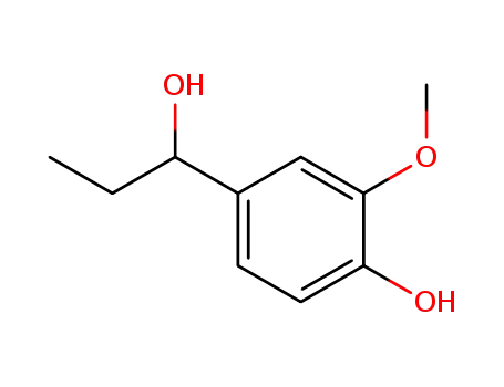 Molecular Structure of 6997-34-8 (Benzenemethanol, a-ethyl-4-hydroxy-3-methoxy-)
