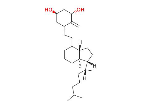 41294-56-8,Alfacalcidol,9,10-Secocholesta-5,7,10(19)-triene-1,3-diol,(1a,3b,5Z,7E)- (9CI);(1S)-Hydroxycalciol;1-Hydroxyvitamin D3;1a-Hydroxycholecalciferol;1a-Hydroxyvitamin D3;Alfarol;Alpha D3;Alfacalcidolum;Alpharol;Bondiol;EinsAlpha;Etalpha;Oxydevit;Un Alfa;Un Alpha;a-Calcidol;