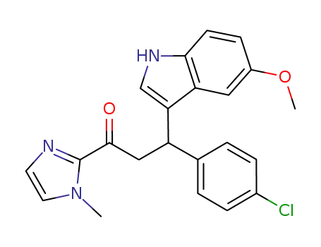 3-(4-chlorophenyl)-3-(5-methoxy-1H-indol-3-yl)-1-(1-methyl-1H-imidazol-2-yl)propan-1-one