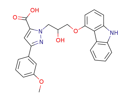 1-[3-(9H-carbazol-4-yloxy)-2-hydroxypropyl]-3-(3-methoxyphenyl)-1H-pyrazole-5-carboxylic acid