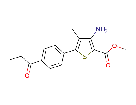 methyl 3-amino-4-methyl-5-(4-propionylphenyl)-thiophene-2-carboxylate