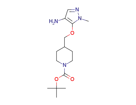 tert-butyl 4-((4-amino-1-methyl-1H-pyrazol-5-yloxy)methyl)piperidine-1-carboxylate