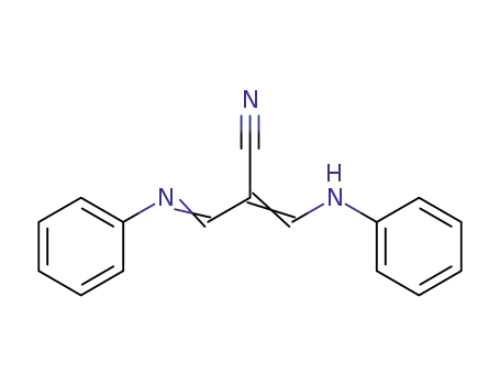 Molecular Structure of 154867-20-6 (2-Propenenitrile, 3-(phenylamino)-2-[(phenylimino)methyl]-)