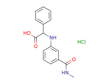 2-(3-(methylcarbamoyl)phenylamino)-2-phenylacetic acid hydrochloride
