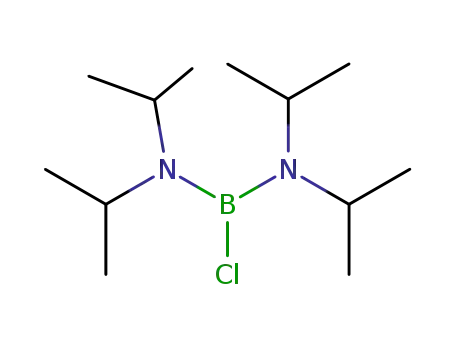 Molecular Structure of 28049-80-1 (Boranediamine, 1-chloro-N,N,N',N'-tetrakis(1-methylethyl)-)