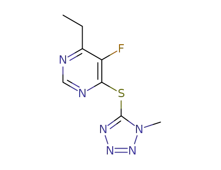 4-ethyl-5-fluoro-6-(1-methyl-1H-tetrazol-5-yl-sulfanyl)pyrimidine