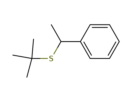 Molecular Structure of 62252-48-6 (Benzene, [1-[(1,1-dimethylethyl)thio]ethyl]-)