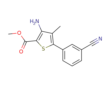 methyl 3-amino-5-(3-cyanophenyl)-4-methylthiophene-2-carboxylate