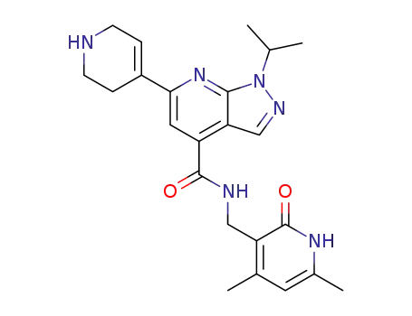 N-((4,6-dimethyl-2-oxo-1,2-dihydropyridin-3-yl)methyl)-1-isopropyl-6-(1,2,3,6-tetrahydropyridin-4-yl)-1H-pyrazolo[3,4-b]pyridine-4-carboxamide