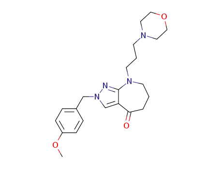 2-(4-methoxybenzyl)-8-(3-morpholinopropyl)-5,6,7,8-tetrahydro pyrazolo[3,4-b]azepin-4(2H)-one