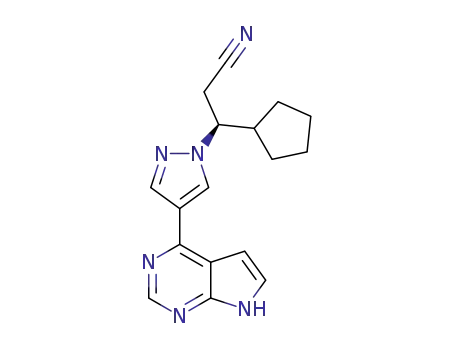 (3S)-3-cyclopentyl-3-[4-(7H-pyrrolo[2,3-d]pyrimidin-4-yl)-1H-pyrazol-1-yl]propanenitrile