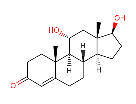 Molecular Structure of 3066-12-4 (11,17-dihydroxy-10,13-dimethyl-1,2,6,7,8,9,11,12,14,15,16,17-dodecahydrocyclopenta[a]phenanthren-3-one)