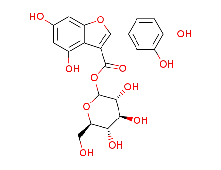 glucopyranosyl 2-(3,4-dihydroxyphenyl)-4,6-dihydroxybenzofuran-3-carboxylate