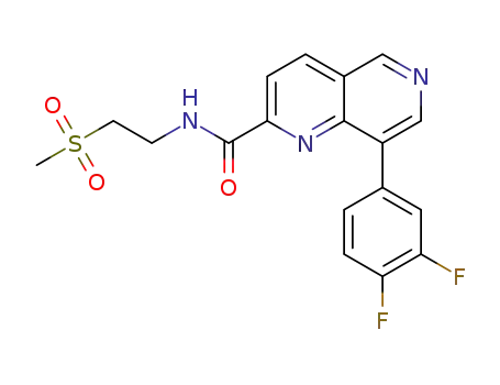 8-(3,4-difluorophenyl)-N-(2-(methylsulfonyl)ethyl)-1,6-naphthyridine-2-carboxamide