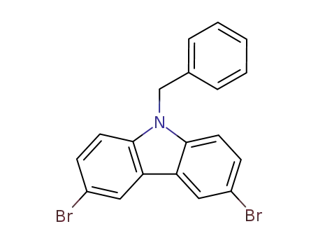 Molecular Structure of 118599-27-2 (9-Benzyl-3,6-dibroMocarbazole)