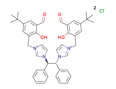 1,1′-((1R,2R)-1,2-diphenylethane-1,2-diyl)bis(3-(5-(tert-butyl)-3-formyl-2-hydroxybenzyl)-1H-imidazol-3-ium)dichloride