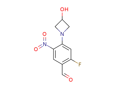 2-fluoro-4-(3-hydroxyazetidin-1-yl)-5-nitrobenzaldehyde