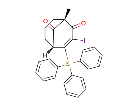 3-iodo-1-methyl-4-(triphenylsilyl)bicyclo[3.3.1]non-3-ene-2,9-dione
