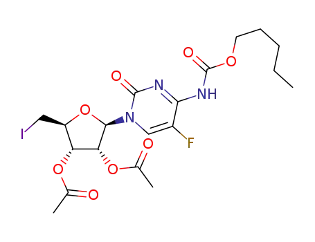 5'-iodo-2',3'-di-O-acetyl-5-fluoro-N4-(pentyloxycarbonyl)cytidine