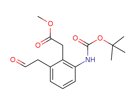 methyl 2-(2-((tert-butoxycarbonyl)amino)-6-(2-oxoethyl)phenyl)acetate