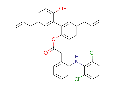 5,5'-diallyl-2'-hydroxy-[1,1'-biphenyl]-2-yl-2-(2-((2,6-dichlorophenyl)amino)phenyl) acetate
