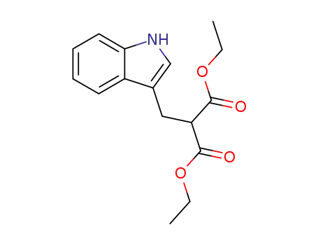 Molecular Structure of 10184-98-2 (Diethyl 2-(1H-indol-3-ylmethyl)propanedioate)