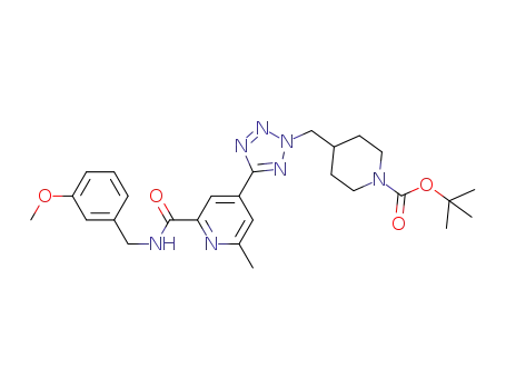 tert-butyl 4-((5-(2-((3-methoxybenzyl)carbamoyl)-6-methylpyridin-4-yl)-2H-tetrazol-2-yl)methyl)piperidine-1-carboxylate