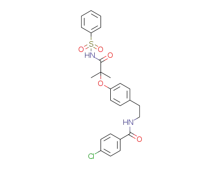 4-chloro-N-[2-(4-{1,1-dimethyl-2-oxo-2[(phenylsulfonyl)amino]ethoxy}phenyl)ethyl]benzamide