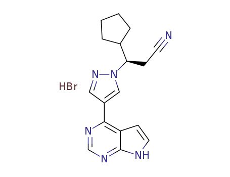 (3R)-3-cyclopentyl-3-[4-(7H-pyrrolo[2,3-d]pyrimidin-4-yl)pyrazol-1-yl]propanenitrile hydrobromide