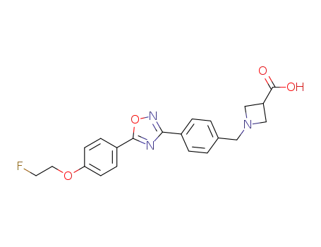 1-(4-(5-(4-(2-fluoroethoxy)phenyl)-1,2,4-oxadiazol-3-yl)benzyl)azetidine-3-carboxylic acid