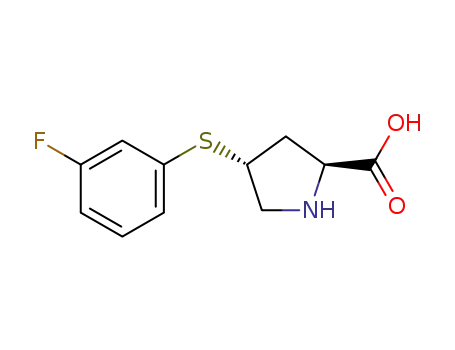 (2S,4R)-2-carboxy-4-(3-fluorophenylthio)pyrrolidine