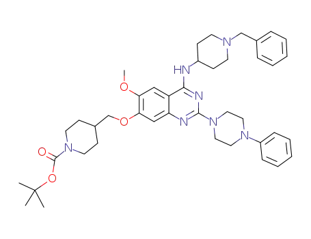 4-((1-benzylpiperidine-4-yl)amino)-6-methoxy-2-(4-phenylpiperazin-1-yl)-7-(O-((N-Boc)piperidin-4-ylmethoxy))quinazoline