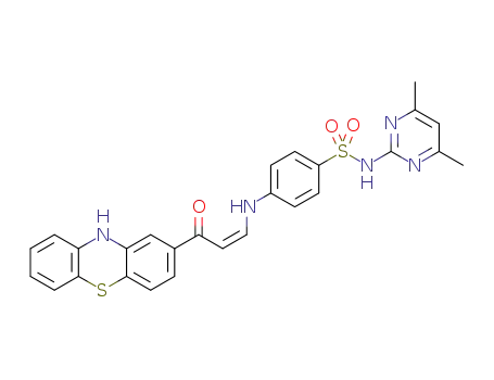 (Z)-N-(4,6-dimethylpyrimidin-2-yl)-4-(3-oxo-3-(10H-phenothiazine-2yl)prop-1-enylamino)benzenesulfonamide