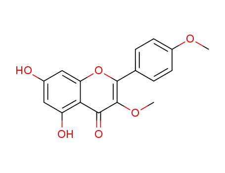 Molecular Structure of 20869-95-8 (5,7-DIHYDROXY-3-METHOXY-2-(4-METHOXY-PHENYL)-CHROMEN-4-ONE)