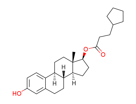 313-06-4,Depofemin,Estradiol,17-cyclopentanepropionate (6CI,7CI,8CI);Cyclopentanepropionic acid,3-hydroxyestra-1,3,5(10)-trien-17b-yl ester (8CI);Cyclopentanepropionic acid, 17-esterwith estradiol;Depo-Estradiol;Depo-estradiolcyclopentylpropionate;Depoestradiol cypionate;Estradep;Estradiol 17-cyclopentylpropionate;Estradiol cyclopentylpropionate;Estradiol cypionate;Estradiolum valerianicum;