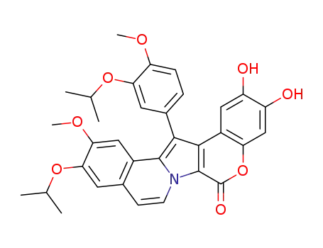 2,3-dihydroxy-11-isopropoxy-14-(3-isopropoxy-4-methoxyphenyl)-12-methoxy-6H-[1]benzopyrano[4',3':4,5]pyrrolo[2,1-a]isoquinolin-6-one