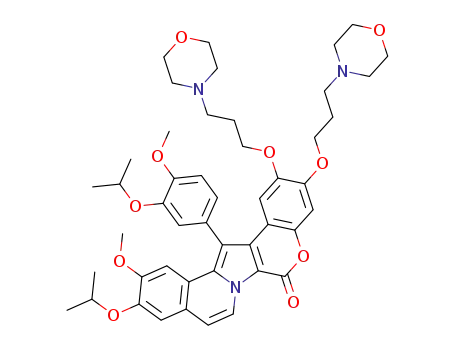 11-isopropoxy-14-(3-isopropoxy-4-methoxyphenyl)-12-methoxy-2,3-bis(3-morpholinopropoxy)-6H-[1]benzopyrano[4',3':4,5]pyrrolo[2,1-a]isoquinolin-6-one