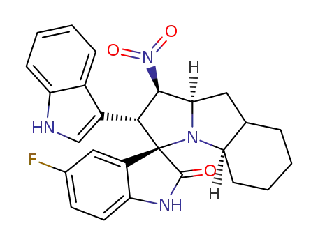 5-fluoro-2'-(1H-indol-3-yl)-1'-nitro-1',2',4a',5',6',7',8',8a',9',9a'-decahydrospiro[indoline-3,3'-pyrrolo[1,2-a]indol]-2-one