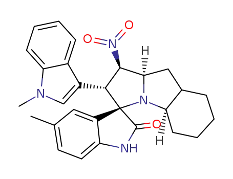 5-methyl-2'-(1-methyl-1H-indol-3-yl)-1'-nitro-1',2',4a',5',6',7',8',8a',9',9a'-decahydrospiro[indoline-3,3'-pyrrolo[1,2-a]indol]-2-one