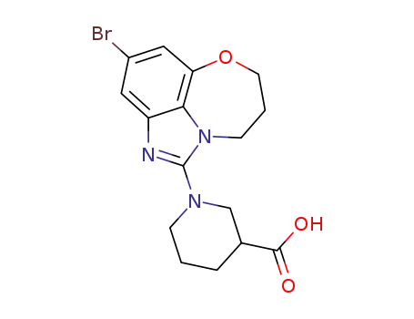1-(4-bromo-8,9-dihydro-7H-6-oxa-2,9a-diazabenzo[cd]azulen-1-yl)piperidine-3-carboxylic acid
