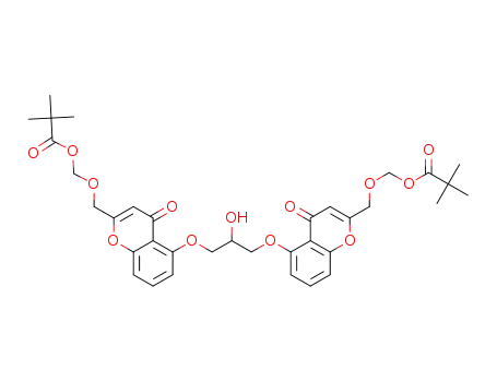 5,5’-[(2-hydroxy-1,3-propanediyl)bis-(oxy)]bis-[4-oxo-4H-1-benzopyran-2-carboxylic acid]bis-[(2,2-dimethyl-1-oxopropoxy)methyl]ester