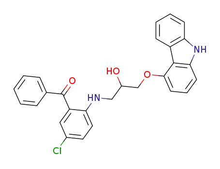 (2-((3-((9H-carbazol-4-yl)oxy)-2-hydroxypropyl)amino)-5-chlorophenyl) (phenyl)methanone