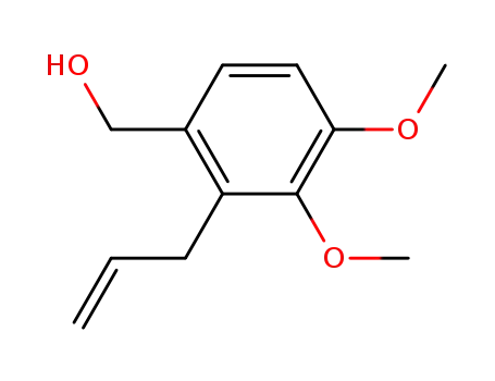Molecular Structure of 408340-61-4 (Benzenemethanol, 3,4-dimethoxy-2-(2-propenyl)-)
