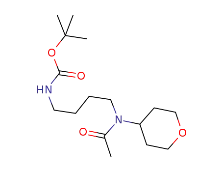 tert-butyl (4-(N-(tetrahydro-2H-pyran-4-yl)acetamido)butyl)carbamate