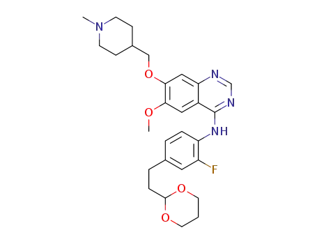 N-(4-(2-(1,3-dioxan-2-yl)ethyl)-2-fluorophenyl)-6-methoxy-7-((1-methylpiperidin-4-yl)methoxy)quinazolin-4-amine