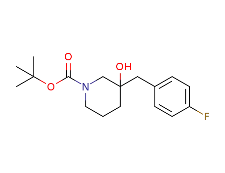 tert-butyl 3-(4-fluorobenzyi)-3-hydroxypiperidine-1-carboxylate