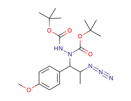 di-tert-butyl 1-(2-azido-1-(4-methoxyphenyl)propyl)-hydrazine-1,2-dicarboxylate