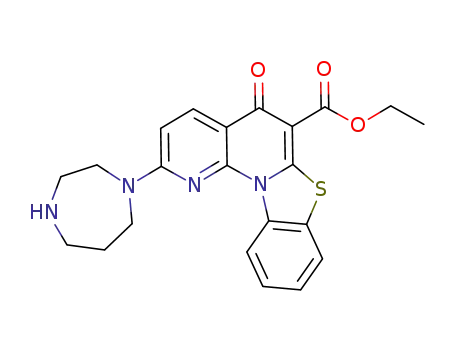 ethyl 2-(1,4-diazepan-1-yl)-5-oxo-5H-benzo[4,5]thiazolo[3,2-a][1,8]naphthyridine-6-carboxylate