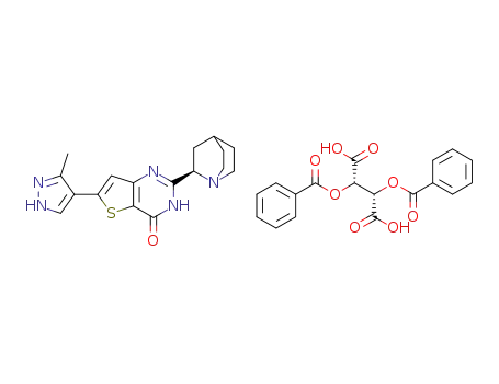 (2S,3S)-2,3-bis(benzoyloxy)butanedioic acid 2-[1-azabicyclo[2.2.2]oct-2-yl]-6-(3-methyl-1H-pyrazol-4-yl)thieno[3,2-d]pyrimidin-4(3H)-one